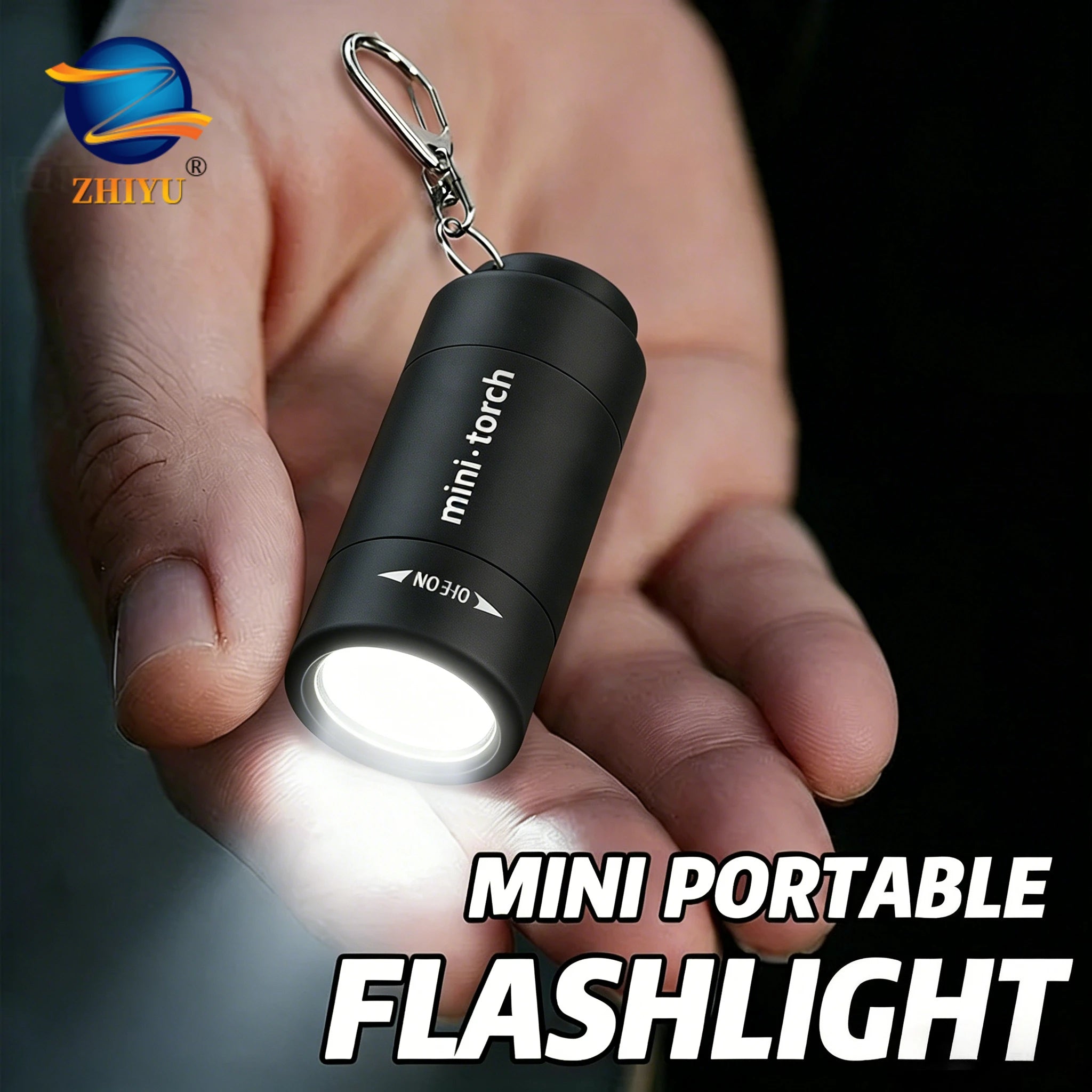 Mini USB Rechargeable LED Keychain Flashlight – Waterproof