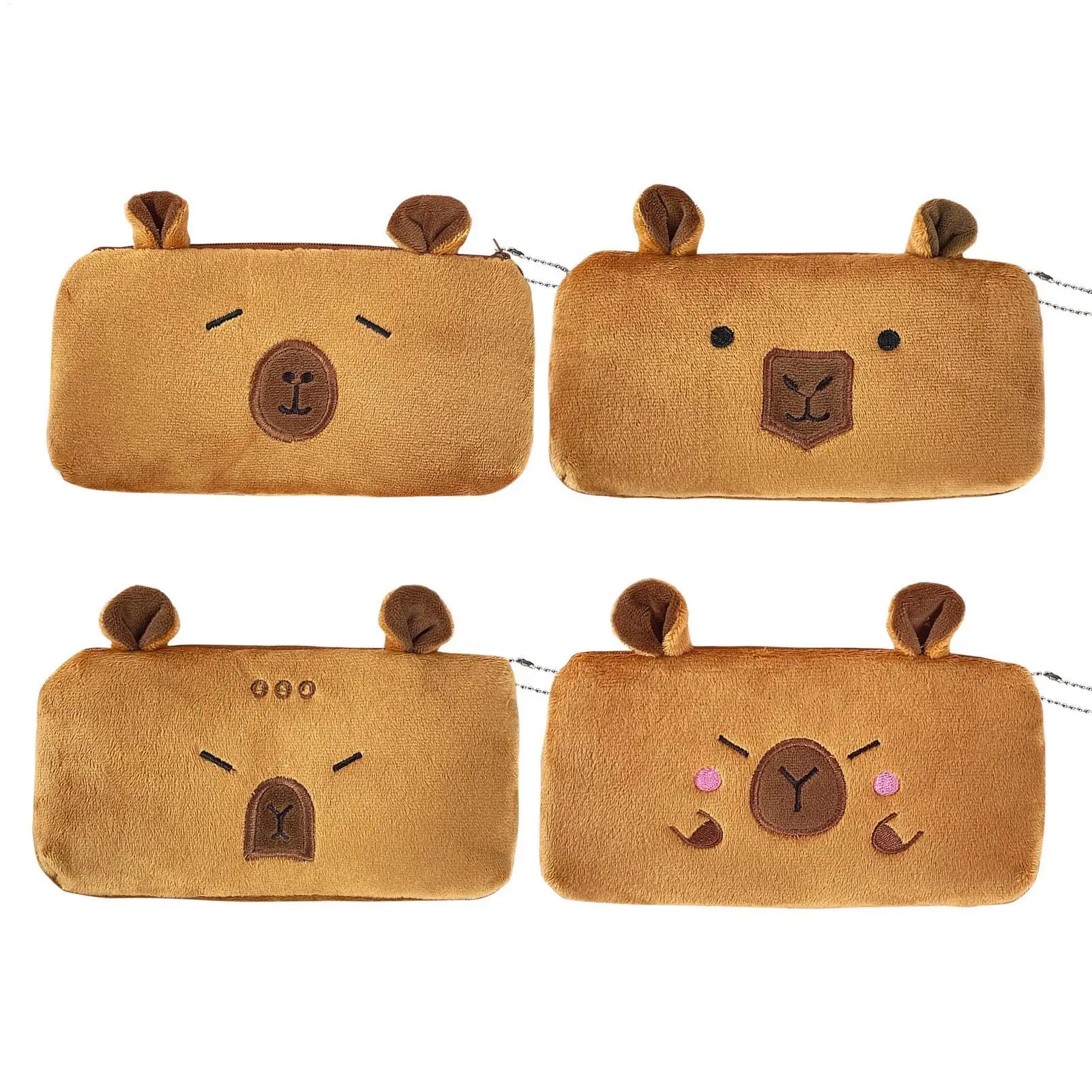 Capibala Plush Pencil Case Cute Large Capacity Pencil Case Office Storage Bag Student Stationery School Supplies Pencil Cases Oasis Select