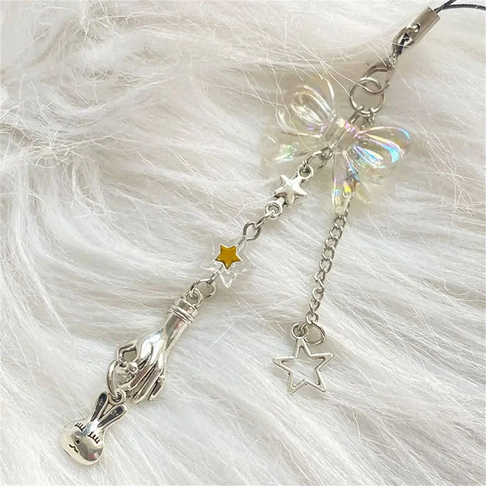 Y2k Phone Pendant Sweet Cool Girl Pink Chain Charms Kawaii Women Accessories Handmade DIY Cute Phone Strap Lanyard Oasis Select
