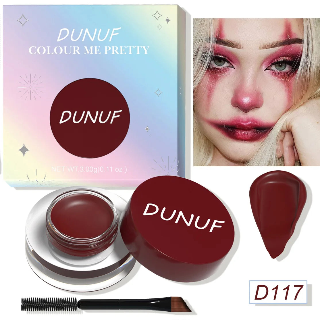 DUNUF Cream Eyeshadow & Eyeliner Gel – 12 Matte Shades