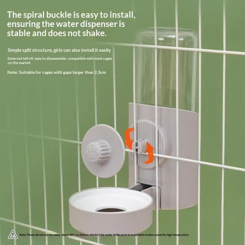 New Pet Chinchilla Hanging Feeding Waterer Easy Install Pigeon Rabbit Small Animal Automatic Feeding Water Bowl Pet Products Oasis Select