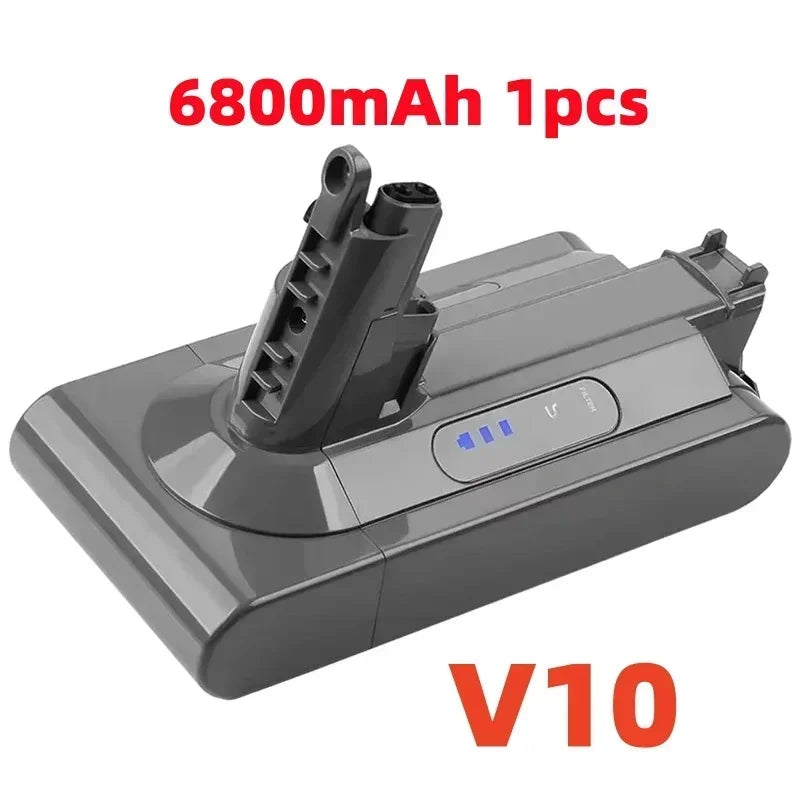 For Dyson V10 Battery V10 Animal Absolute Fluffy Cordless Vacuum Cleaner NEW 25.2V 6000mAh-12800mAH DYSON V10 Batterie Oasis Select 6800mah 1pcs