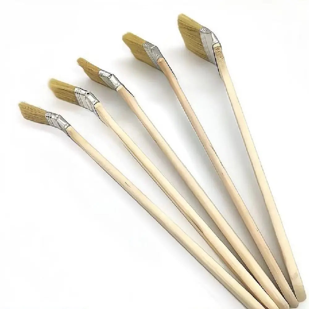 Long Handle Elbow Marine Paint Brush Solid Wood Handle Mixed Pig Mane Hair Elbow Paint Brush Cleaning Tool Wall Painting Oasis Select