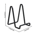 Plate Stand Metal Display Stands Easel Frame for Photo Record Table Party Desk Bowl Book Platter Sign Home Office Decoration Oasis Select Black
