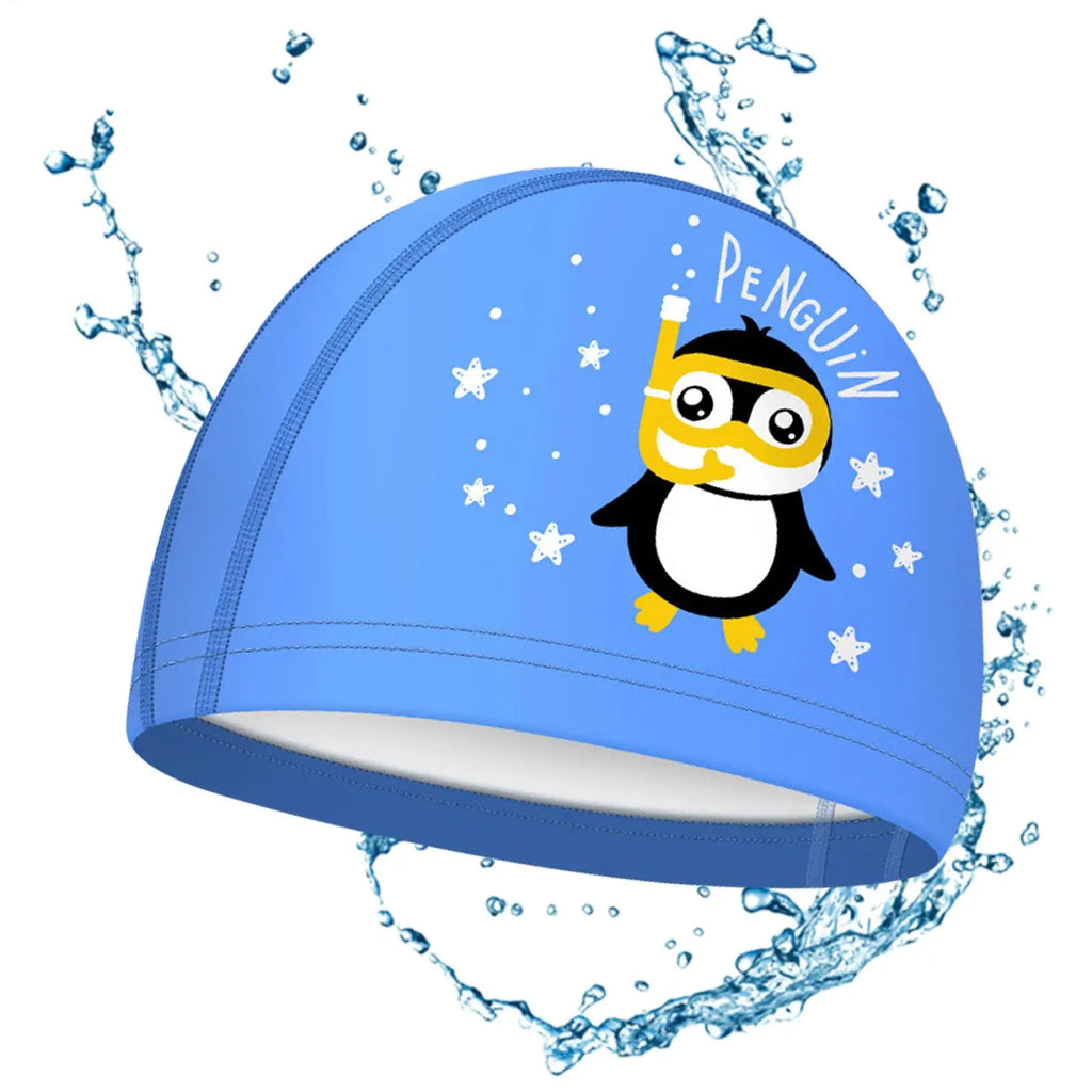 Kids Swimming Caps Cute Cartoon Elastic Silicone Boys and Girls Swimming Gear Long Hair Waterproof Ear sProtection Swim Caps Oasis Select