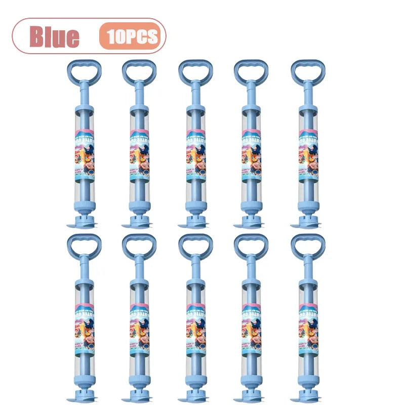 Large Capacity Double Nozzle Water Spray Toy for Kids Water Fight Splash Blaster Pull String Outdoor Summer Beach Play Oasis Select Blue-10PCS