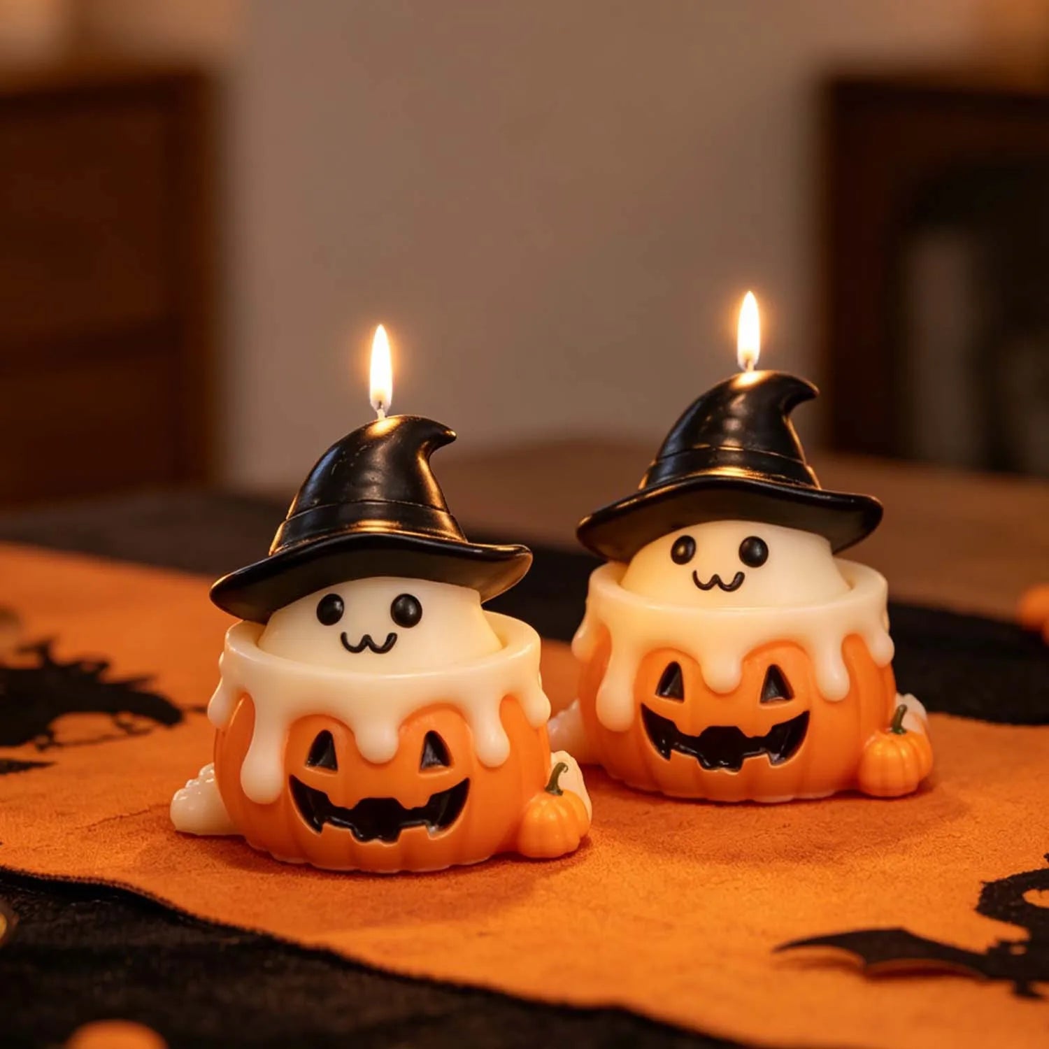 3D Ghost Pumpkin Silicone Mold DIY Candle Making Mould Epoxy Resin Cement Planter Molds Halloween Home Party Decor Oasis Select