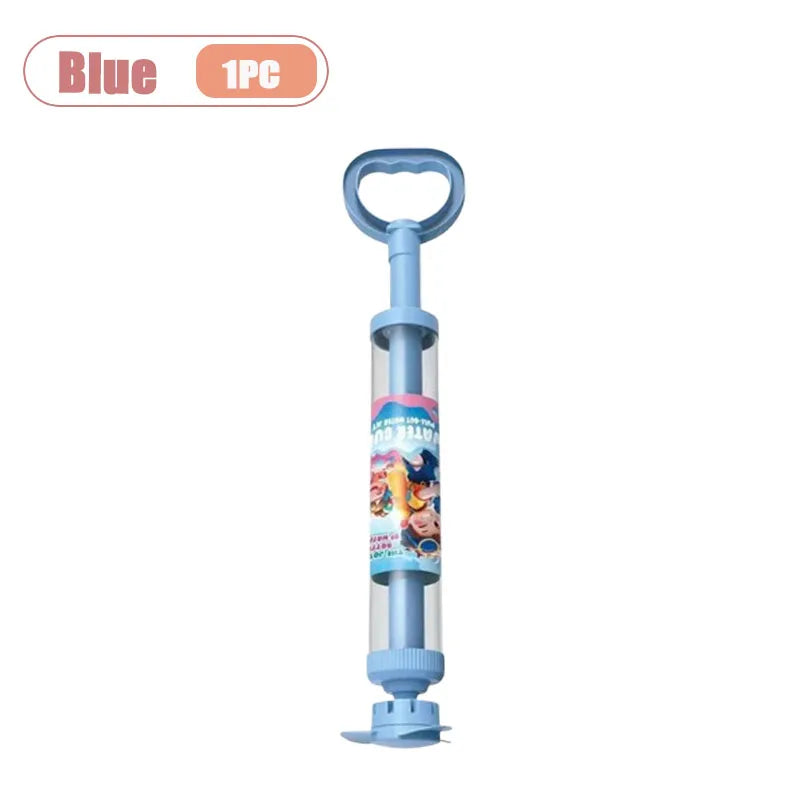 Large Capacity Double Nozzle Water Spray Toy for Kids Water Fight Splash Blaster Pull String Outdoor Summer Beach Play Oasis Select Blue-1PC