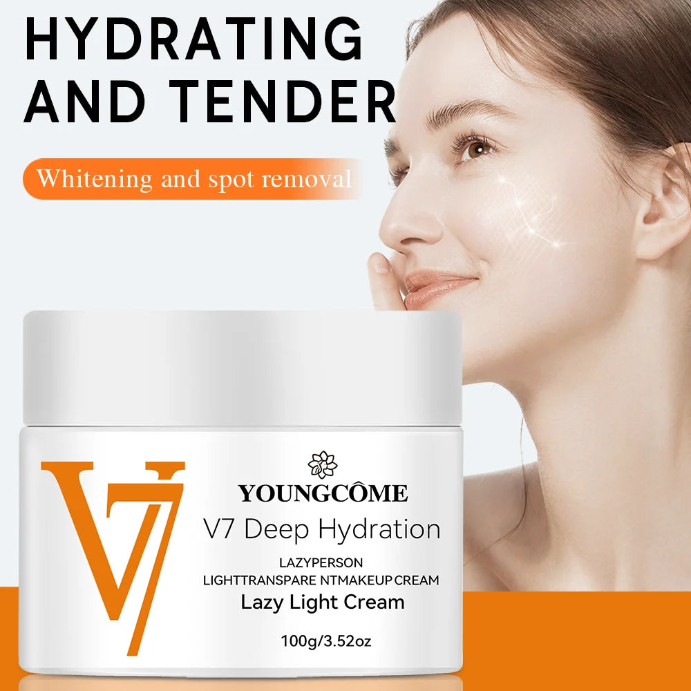 Face Cream V7 Deep Hydration Waterlight Instant Whitening Moisturizing Cream Vitamin H Nourish Brighten Skin Tone Fade Blemishes Oasis Select