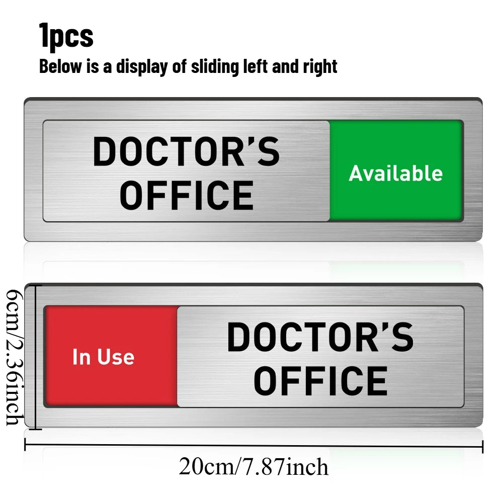 Office Room Sliding Status Sign Multi-function Adjustable Indicator Creative Decor Door Sticker for Meeting Room Decoration Oasis Select ZTP104 20x6cm