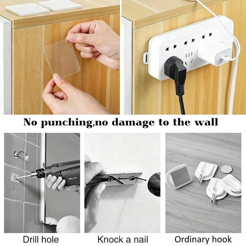 50/100PCS Heavy Duty Double Sided Adhesive Tape, No Nail Strong Tape for Wall Hooks, Removable Sticky Pad for Pictures,펀치 면제 Oasis Select