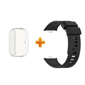 Redmi Watch 4 Silicone Strap & TPU Case Set – Shockproof Cover Smartwatch Strap Set Oasis Select black