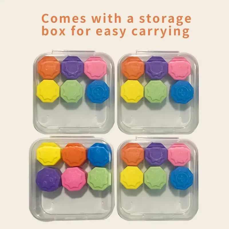 6/12PCS Korea Traditional Play Game Gonggi Jack Stone Pebbles Set Box Exercise Colorful Fun Stress Relief Toy Oasis Select