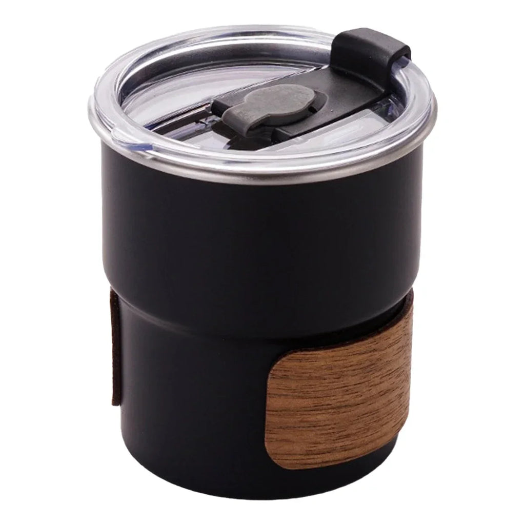 Stainless Steel Coffee Camping Mug with Lid Portable Heat Resistant Mug for Outdoor Picnic Camping Fishing Oasis Select black 300ml