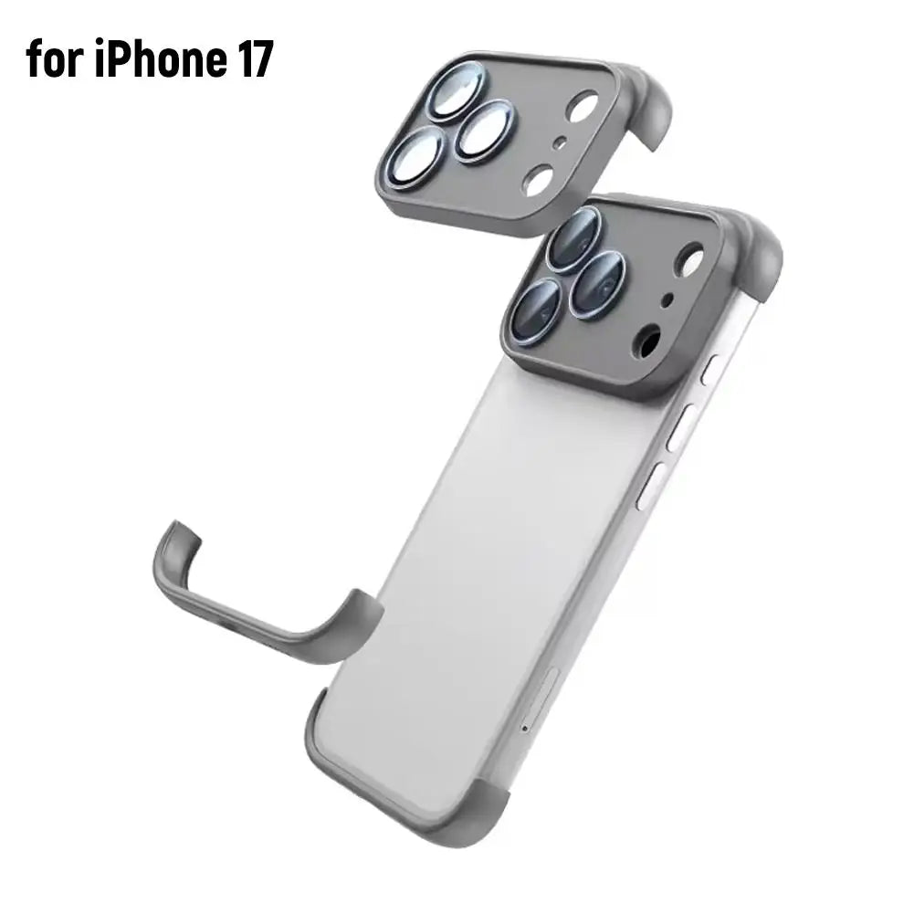 Frameless Not Case Corner Pad TPU Bumper For iPhone 17 Air 17Pro 17 Pro Max Camera Lens Protection Bumper Accessories Oasis Select gray 17