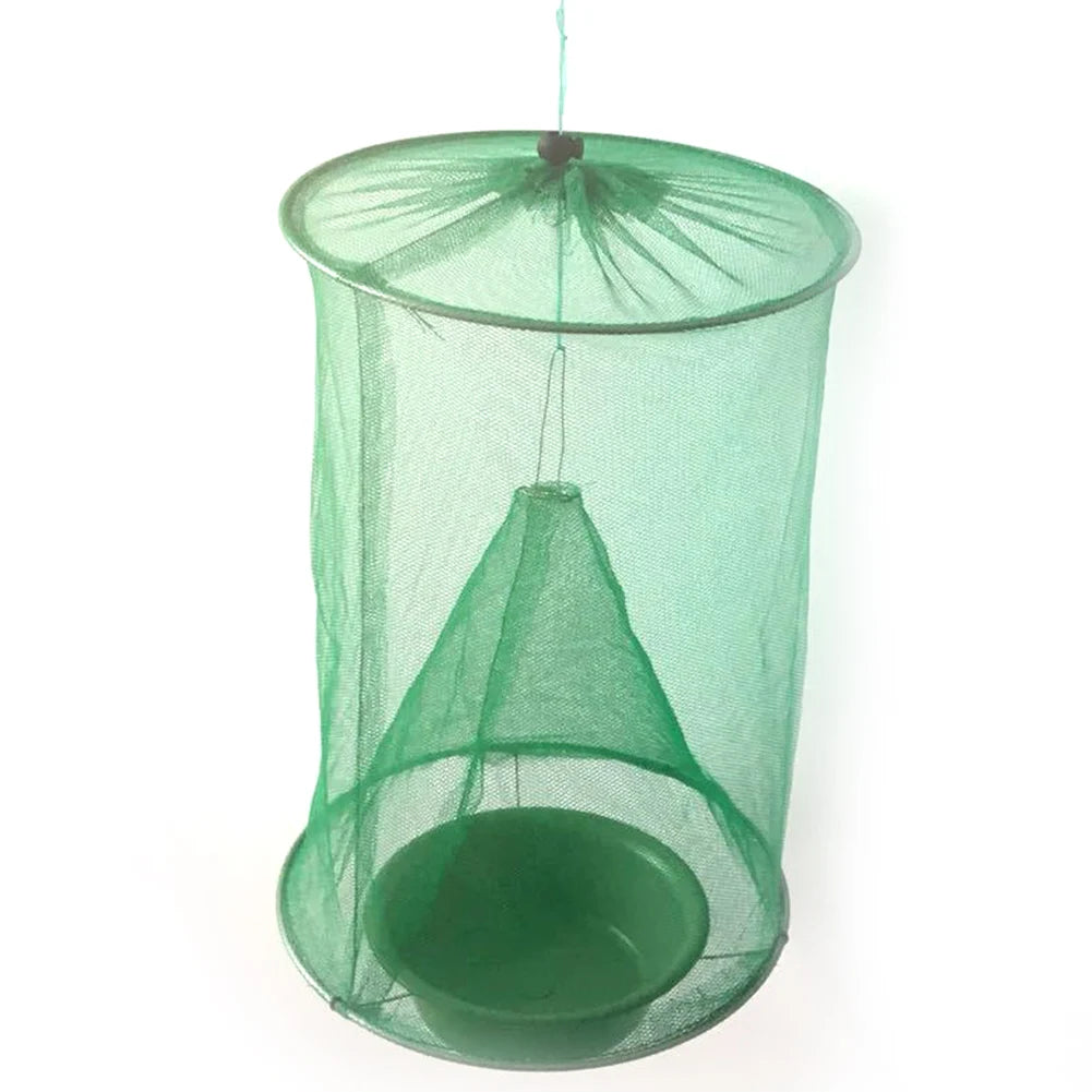 Hanging Fly Trap Cage Reusable Folding Flies Catcher Cage Practical Insect Catching Traps Pest Control Tool for Household Garden Oasis Select