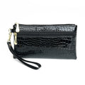 Women's PU Leather Coin Purse | Small Wrist Clutch Wallet Wrist Clutch Wallet Oasis Select Black