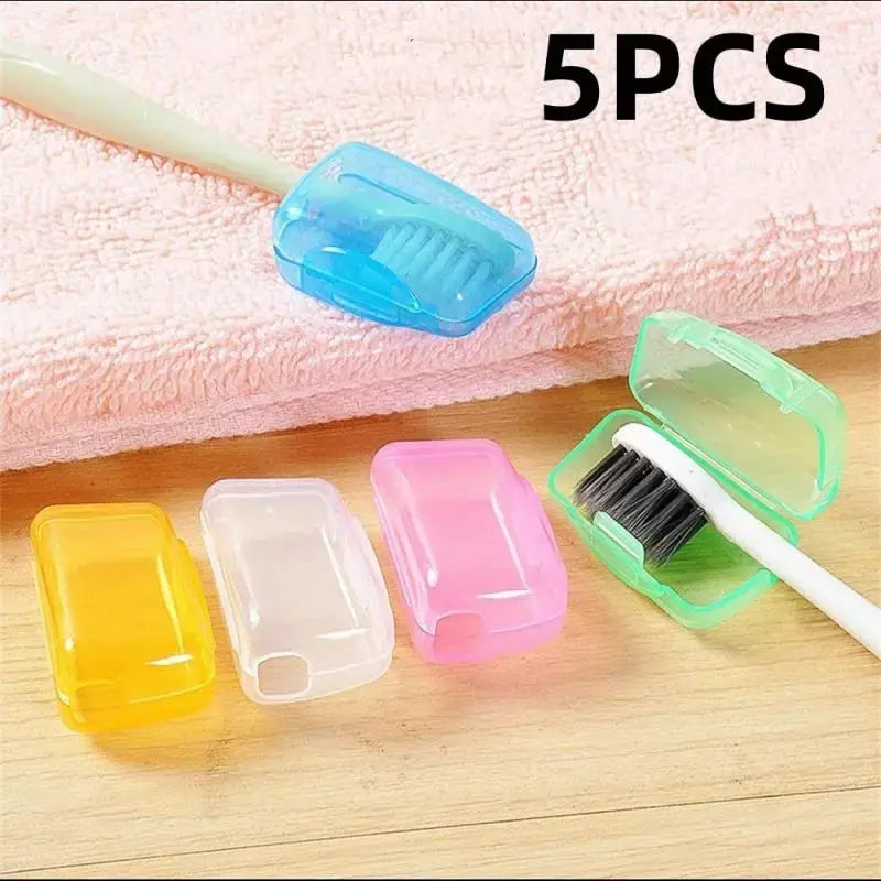 5pcs Portable Toothbrush Head Protective Cover Dustproof Head Cover Toothbrush Head Protective Case For Travel Hiking Camping Oasis Select