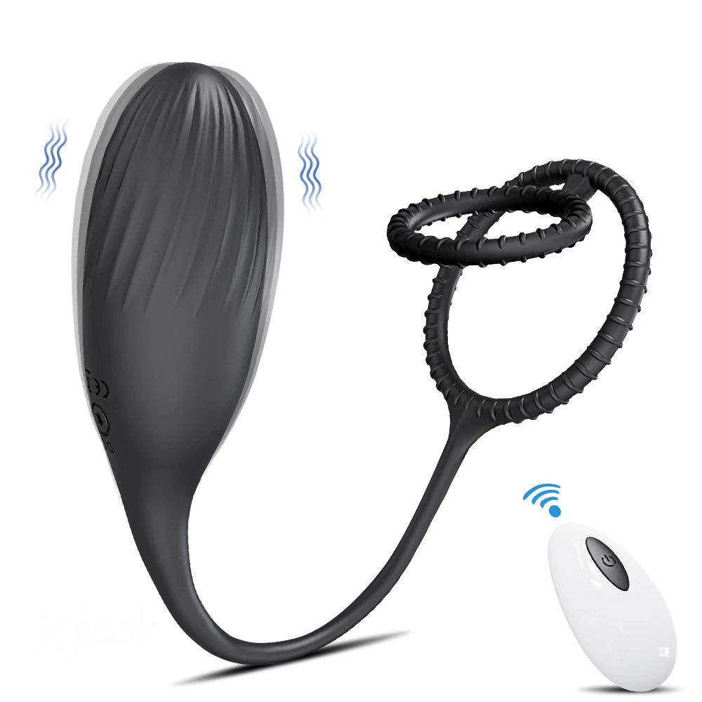 Vibrating Prostate Massager for Men Remote Control Butt Plug Anal Vibrator Cock Ring for Gay Anal Plug Sex Toy for Men Women Oasis Select