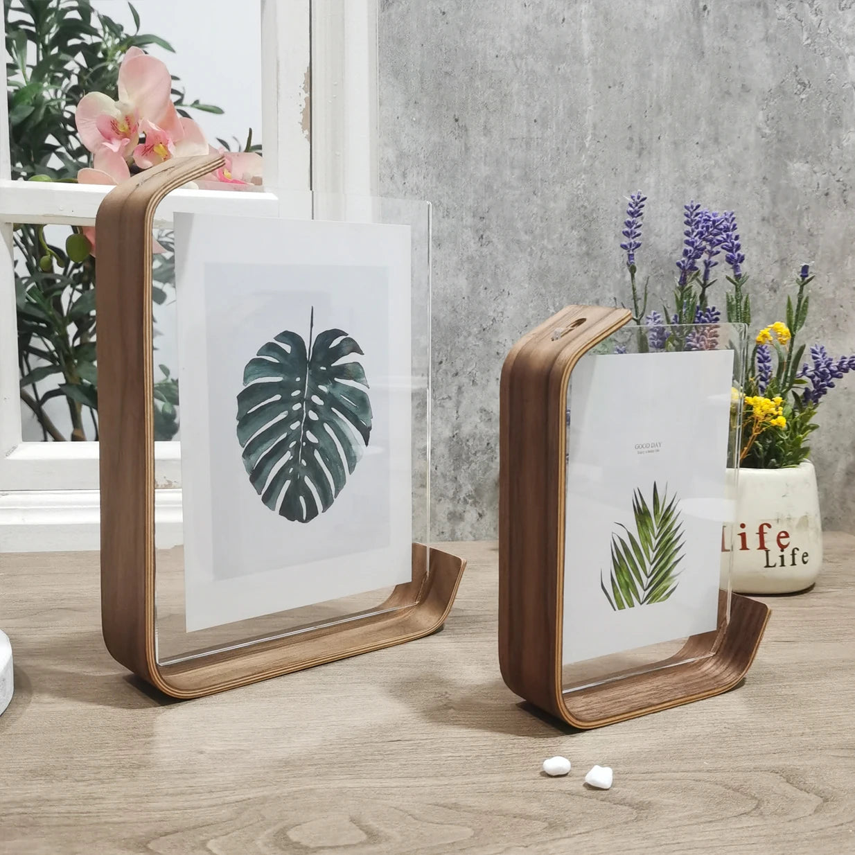 Acrylic Wooden Photo Frame Frame Calendar Double-sided Frame Photo Frames For Wedding Party Picture Frame Home Decor Oasis Select