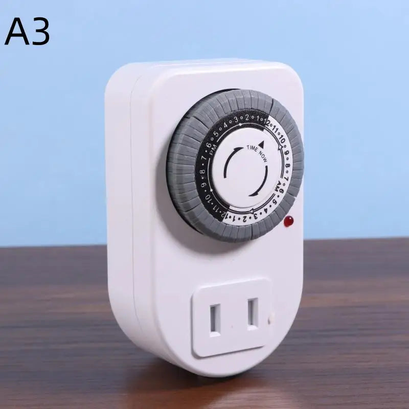 12/24 Hour Mechanical Cyclic Timer Switch Outlet Socket