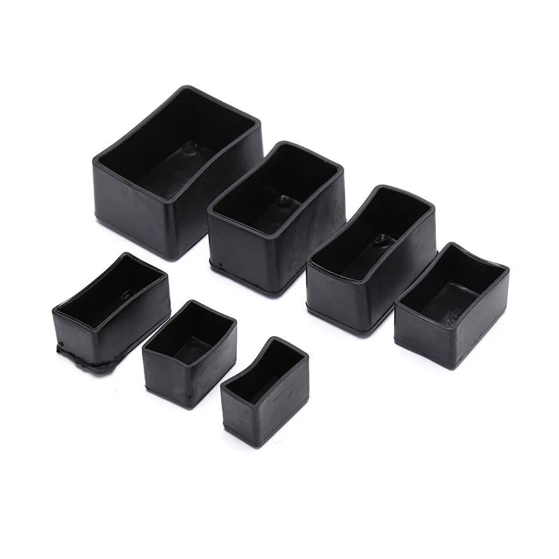 8pcs Rectangle Silicone Chair Leg Caps Non-slip Table Foot Cover Socks Protector Oasis Select