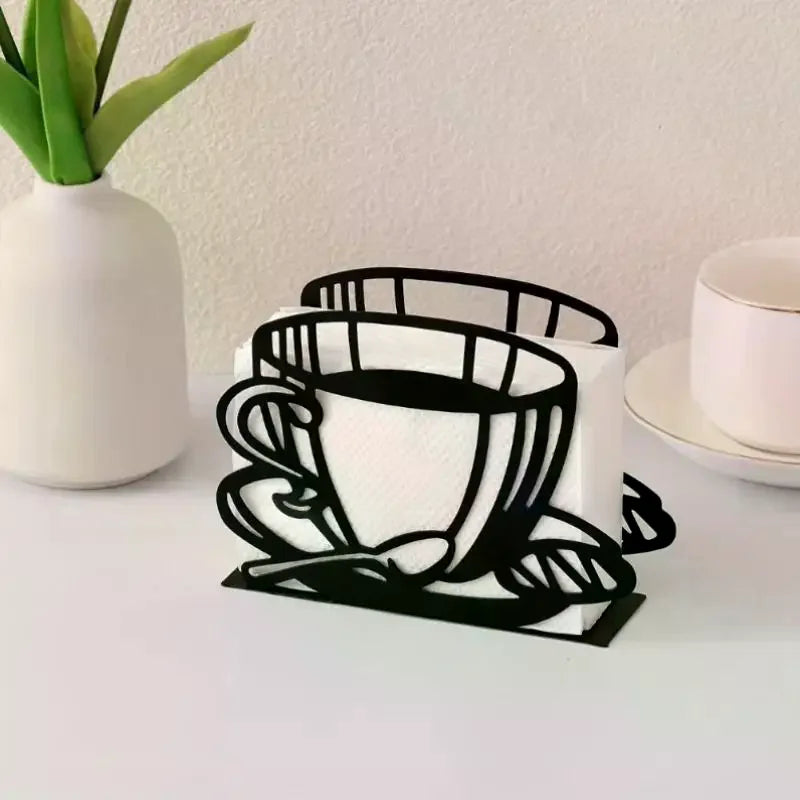 Lotus Flower Metal Napkin Holder | Elegant Dining Accessory