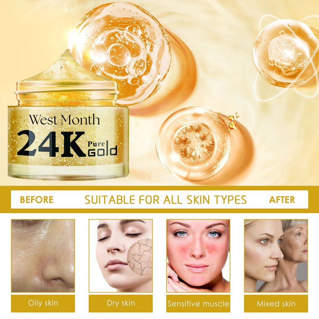 24K Gold Collagen Face Cream – Firming, Brightening & Anti-Wrinkle