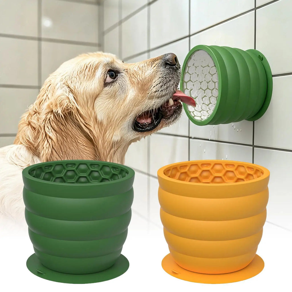 Silicone Slow Feeder Dog Bowl Anti-Choking Interactive Pet Dishes Slow Feeder Cat Bowl Promotes Healthy Digestion Anti-Slip Oasis Select