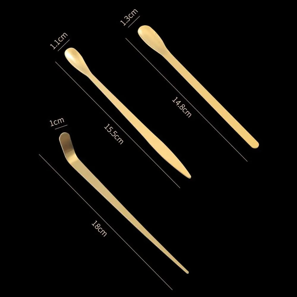 New Stainless Steel Tea Sticks Japanese Traditional Leaf Tea Scoops Leaf Spatula Kitchen Tool Oasis Select