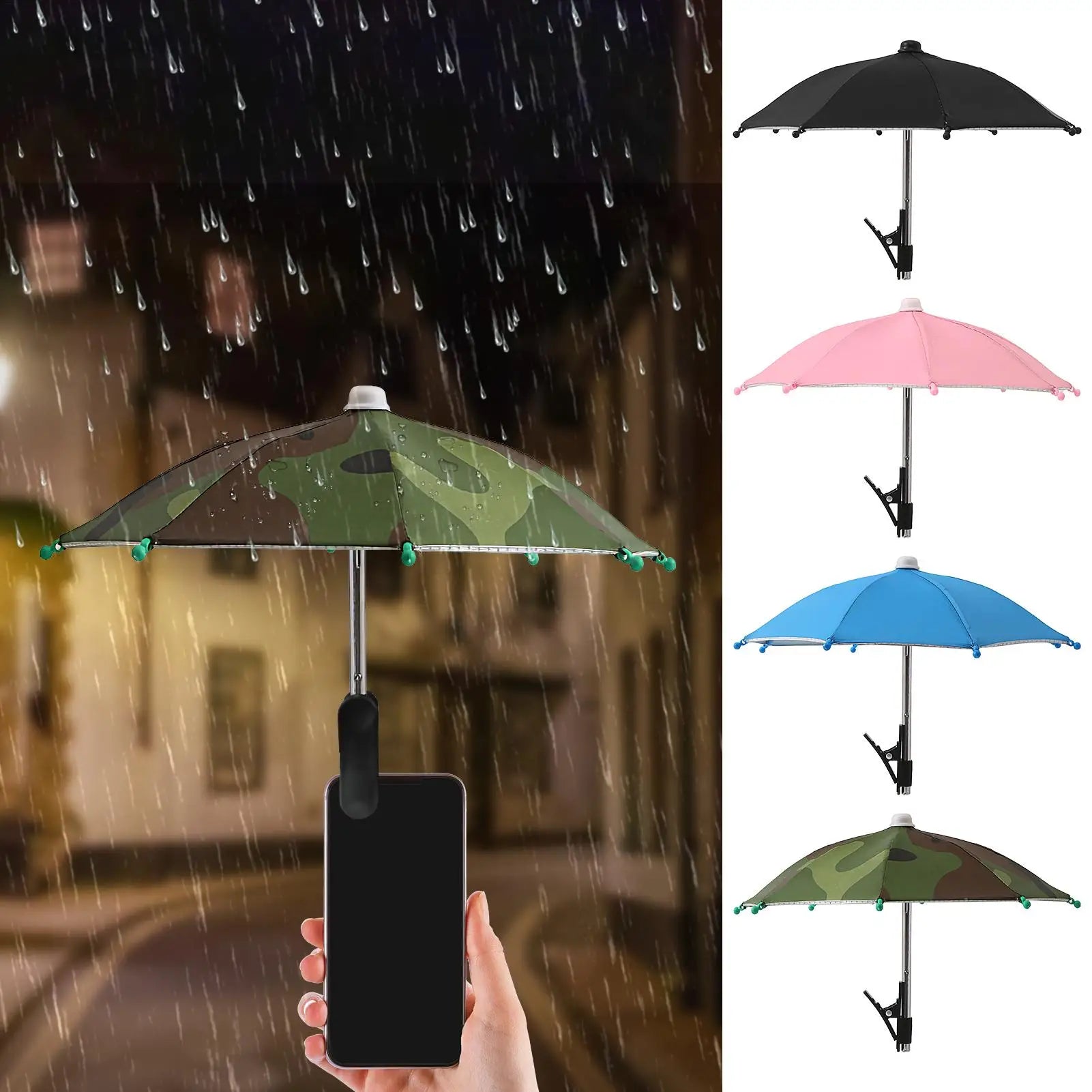 Mobile Phone Holder Sunscreen Umbrella Clip Outdoor Mobile Phone Fixed Umbrella Rain Parasol Mobile Phone Anti-Reflective Oasis Select