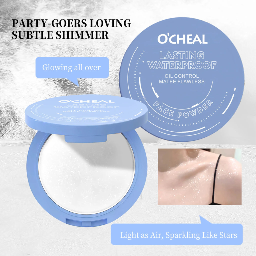 Ocheal Matte Face Setting Powder Oil-control Lightweight Radiant Foundation Pressed Powder Face Full Coverage Makeup Cosmetic Oasis Select