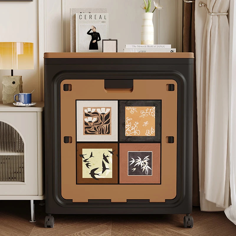 Chinese-style clothing storage cabinet, folding clothing and quilt storage box, large-capacity flip-top storage cabinet Oasis Select