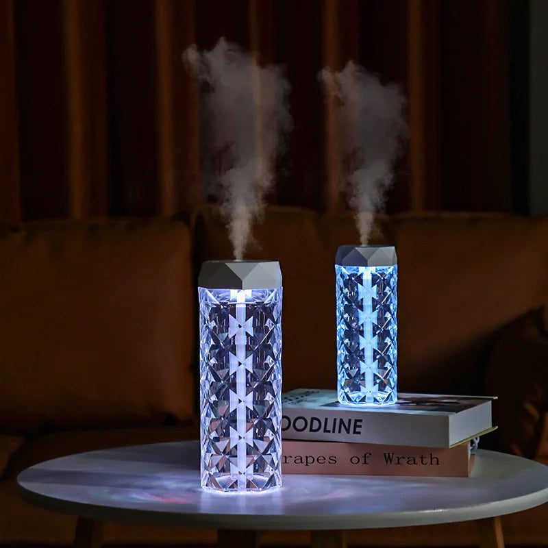 New Crystal Humidifier USB Table Lamp Bedroom Bedside Lamp Desktop Atmosphere Lamp Aromatherapy Machine Spray Water Replenisher Oasis Select