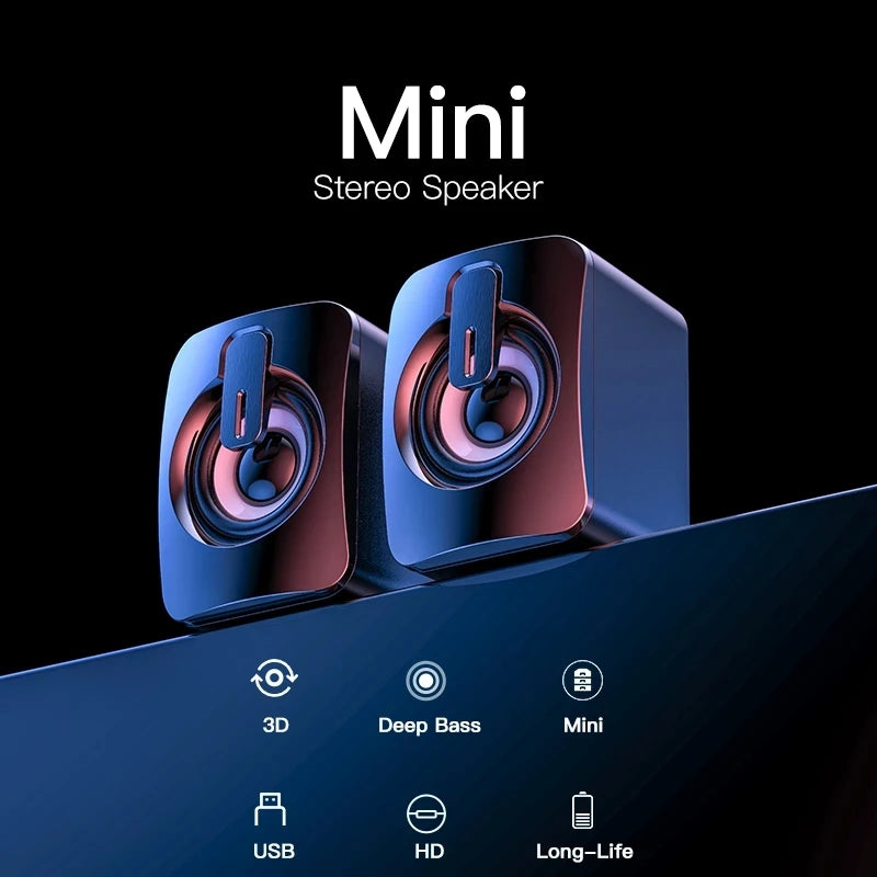 AyeBeau Wired Stereo Desktop Speakers for PC, Laptop & Notebook