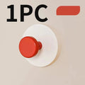 Colorful strong suction cup hook, no punching bathroom kitchen hook - movable, suitable for keys, towels, bags, dolls Oasis Select Red 1pc