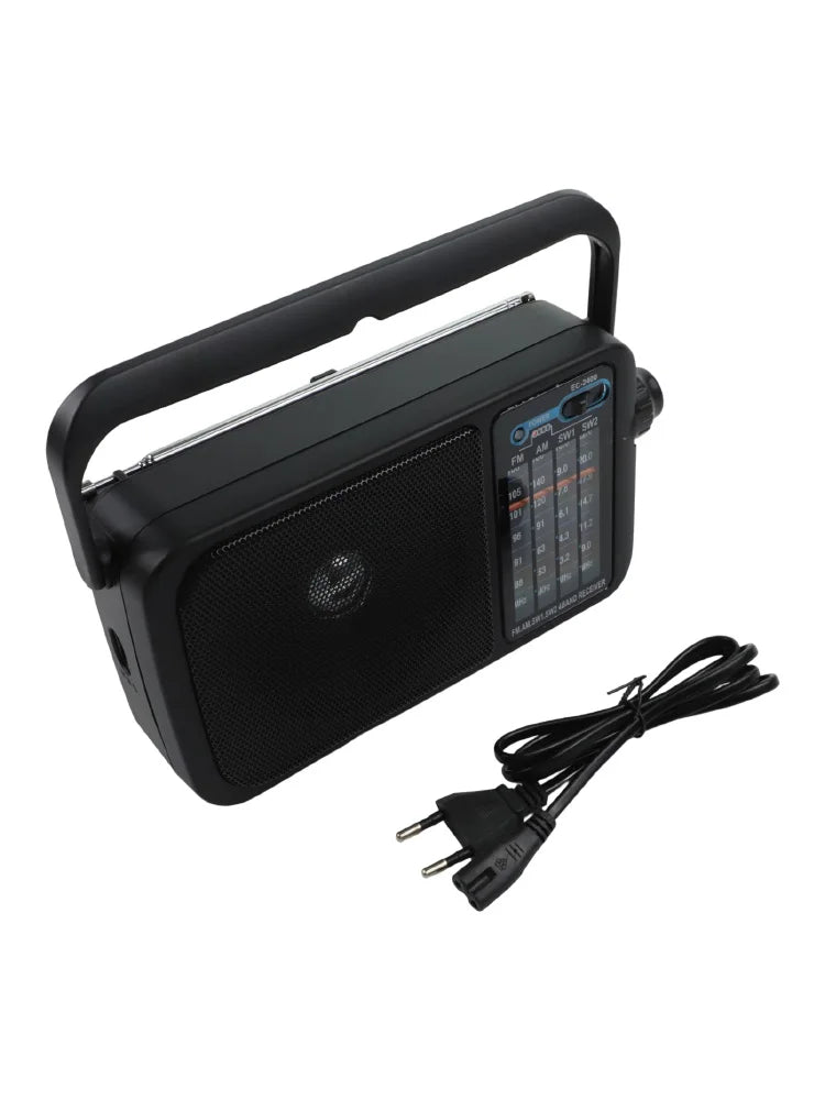 1pc Retro Multi-Band Radio Portable Elegant Full Band Handheld Weather Radio Built-in Speaker For-Emergency Radio Accessories Oasis Select