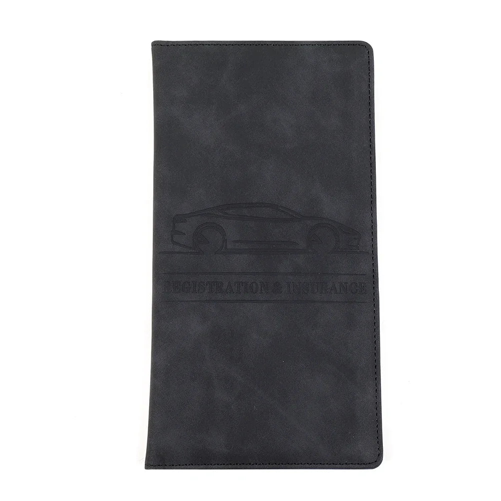 PU Leather Car Registration Insurance Holder Men Driving License Cover Auto Documents License Storage Bag Credit Card Holder Oasis Select Black 1