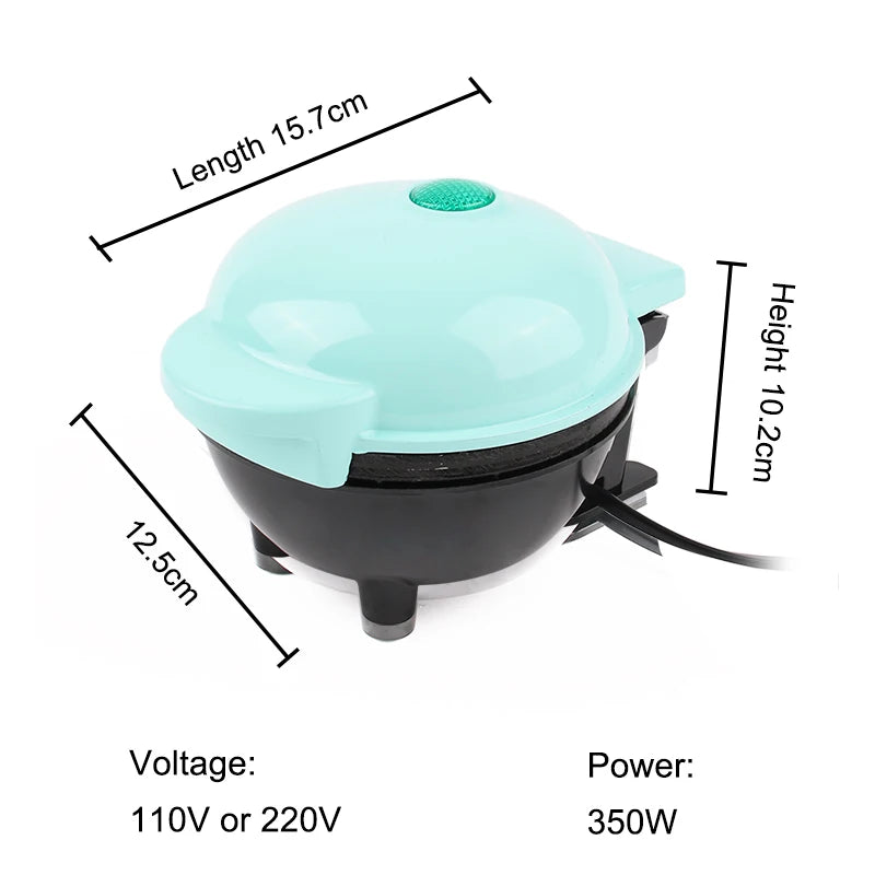 URGGU Mini Waffle Maker – Cake, Sandwich & Biscuit | 110V/220V