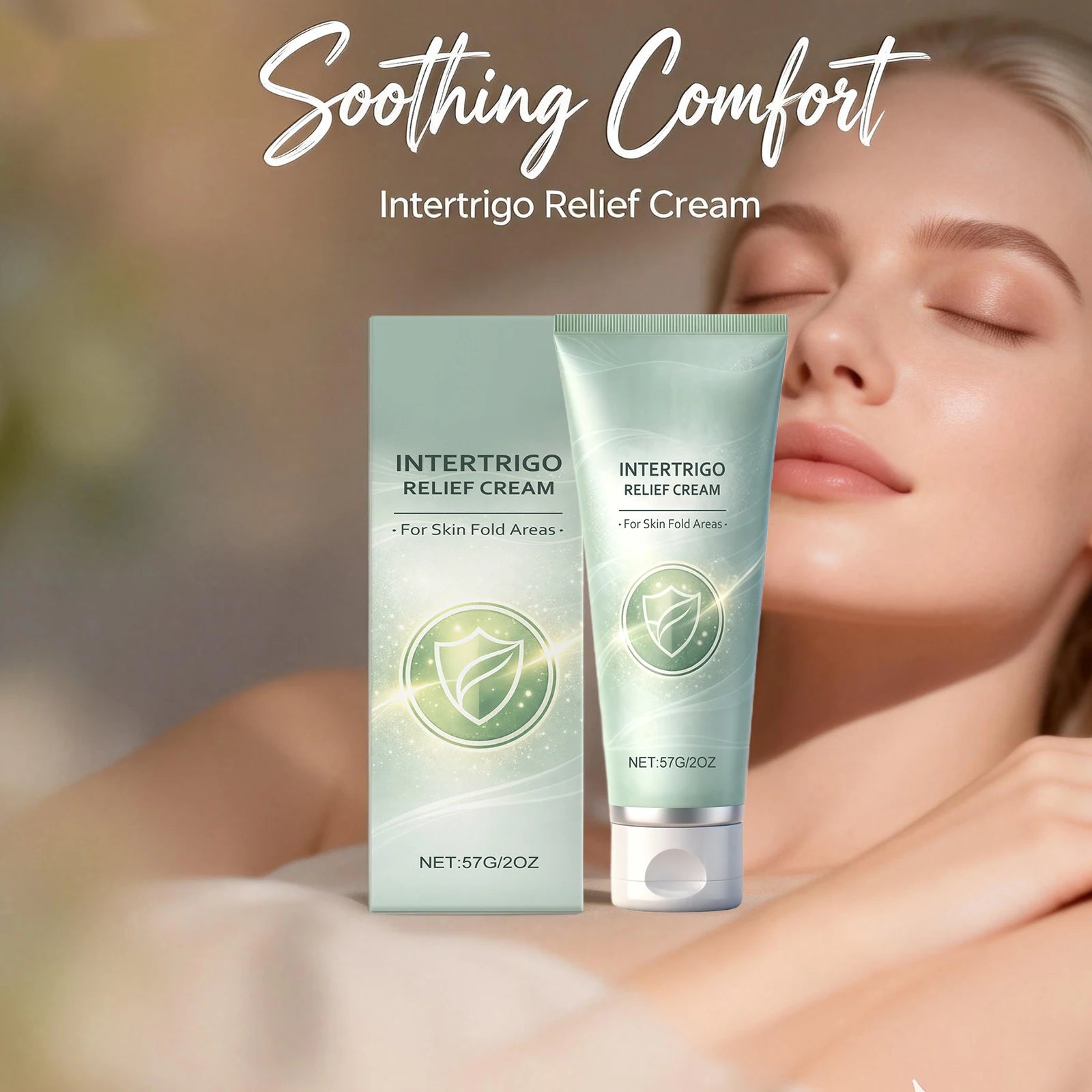 Intertrigo Relief Cream for Body Redness Relief Skin Fold Areas Light Breathable Long Lasting Hydrating Brighten Body Skin Care Oasis Select