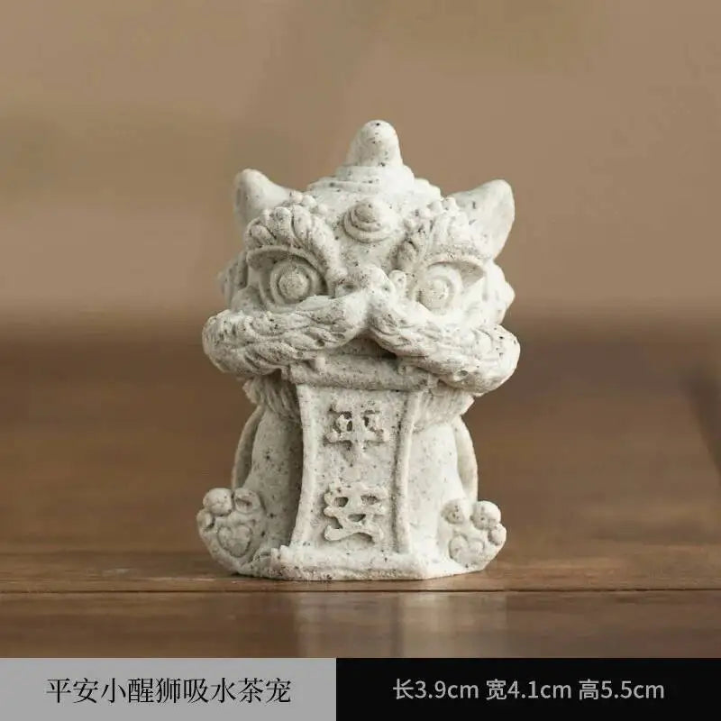 Water-Absorbing Tea Pet Quick-Drying Dragon Year Ornament Lion Dance Tea Table Tea Play Чаепитие Oasis Select 3