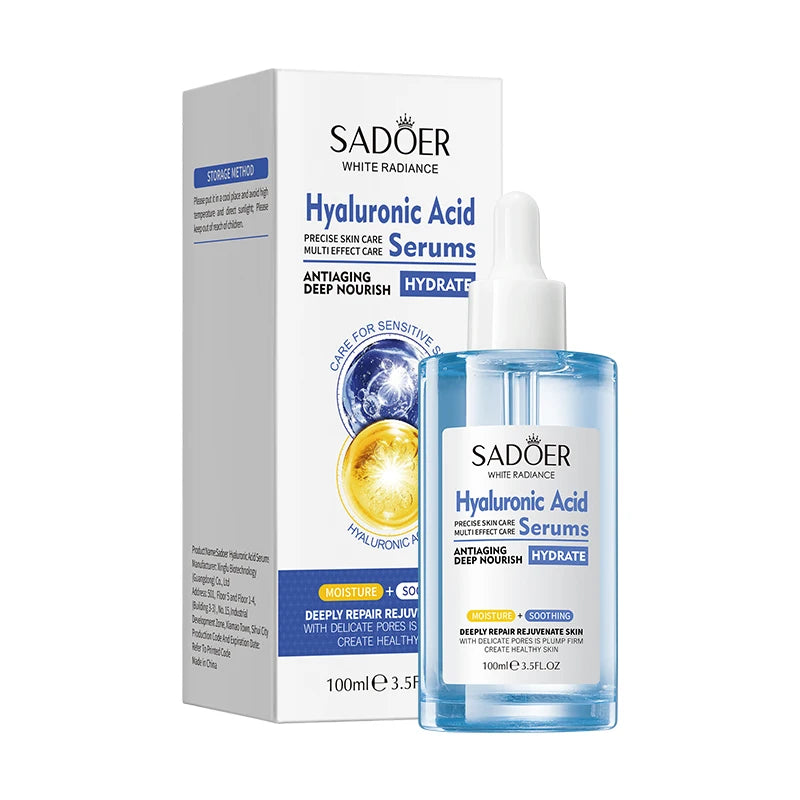 SADOER Hyaluronic Acid Face Serum – Firming & Hydrating 100ml Facial Serum Oasis Select