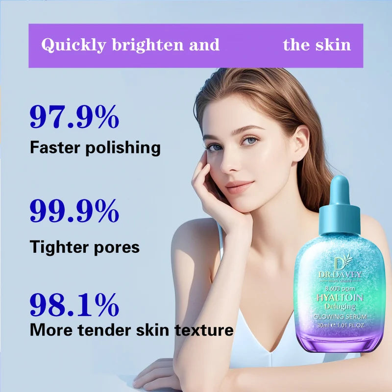 DR.DAVEY 30ml Hyaluronic Glow Face Serum | Unisex Moisturizer