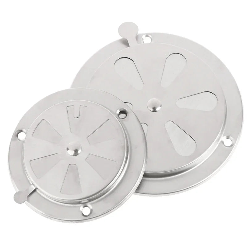 95/125mm Adjustable Air Vent Grille Round Ducting Ventilation Grilles Cover Stainless Steel BBQ Grill Smoker Exhaust Vent Stove Oasis Select
