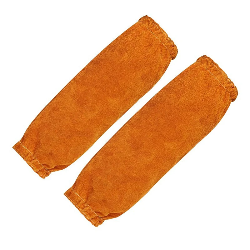 Washable Wear-resistant Heat Insulation Cowhide Leather Welding Apron Soldering Protective Clothing Blacksmith Oasis Select 35cm Sleeves