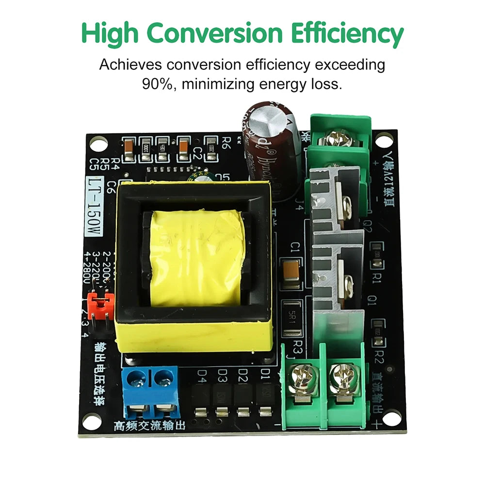 150W DC-AC Converter Booster Module 12V to 110V 200V 220V 280V 150W Inverter Boost Board Transformer Oasis Select