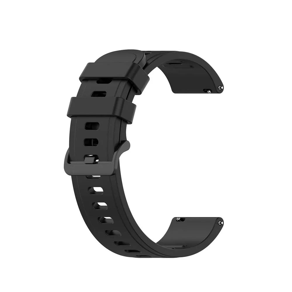 Silicone Watch Strap 20mm 22mm – Amazfit GTR GTS Bip Samsung Garmin Smartwatch Band Oasis Select black 42MM