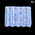 Cute Nail Mold Silicone Rabbit Paradise Moon Castle Art Elegant Oil Painting Style Nail Stereoscopic Template Mold Oasis Select A3