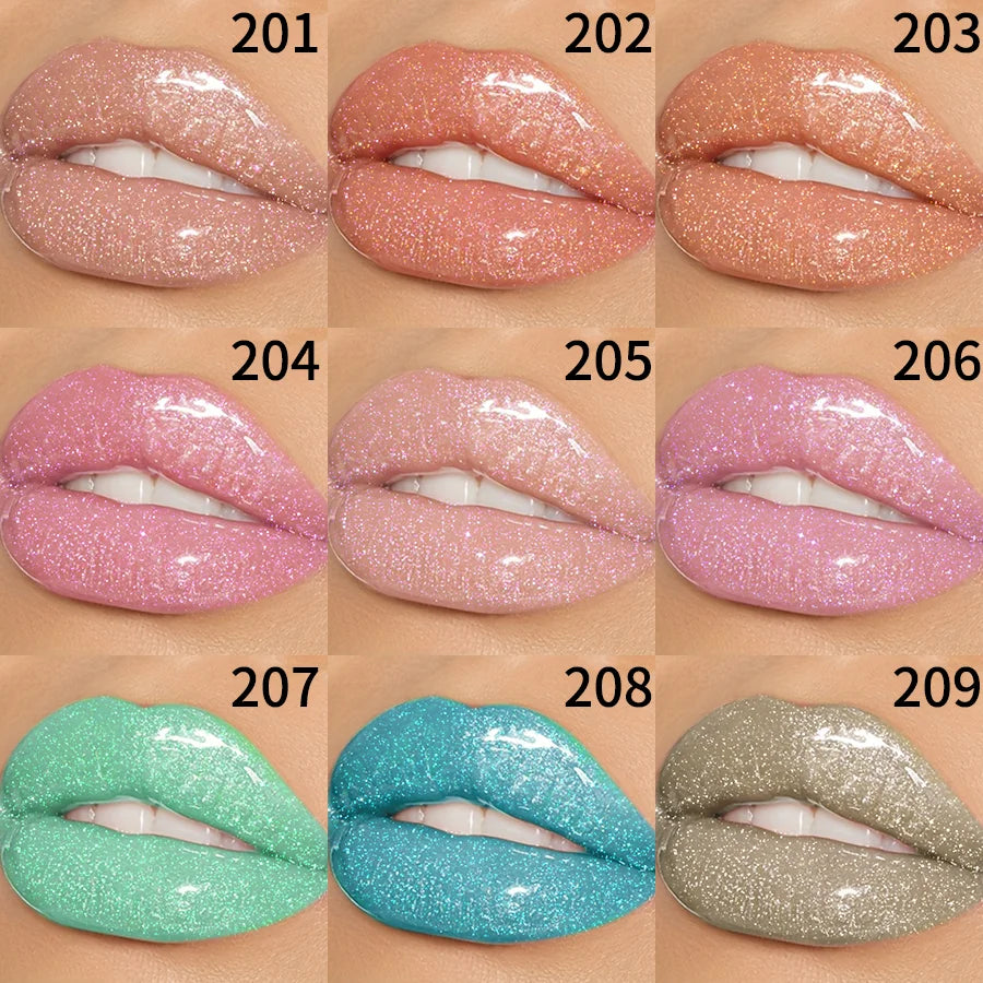 KAFURUX Diamond Glitter Lip Gloss – 9 Shades, Moisturizing