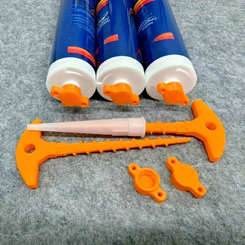 2pcs Silicone seal cap and seal gun nozzle removal tool, silicone seal cap used for open core tubes to prevent rapid drying Oasis Select